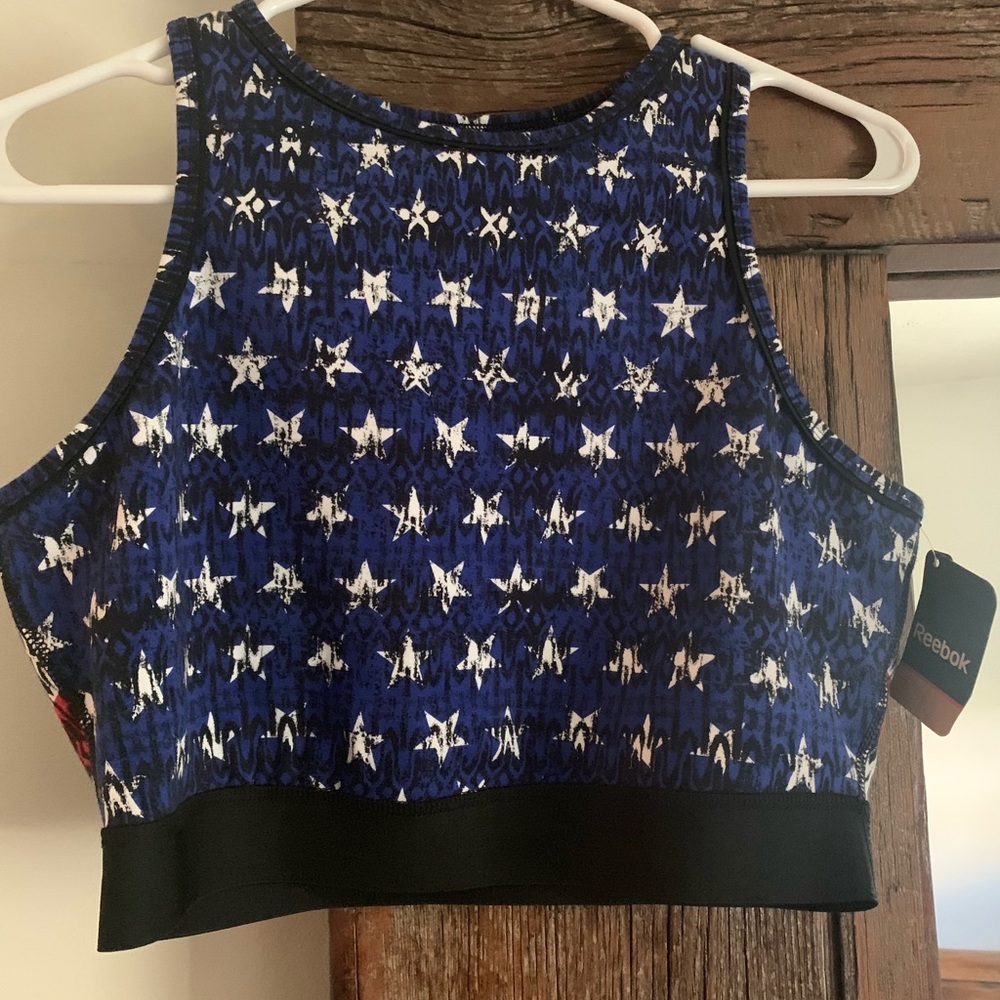 Women’s Reebok Stars and Stripes sports bra